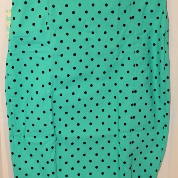 RockSteady Dresses & Skirts - Rock Steady mint green & black polka dot skirt